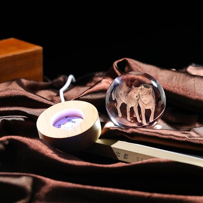 3D Wolf Crystal Ball 60mm - Image 4