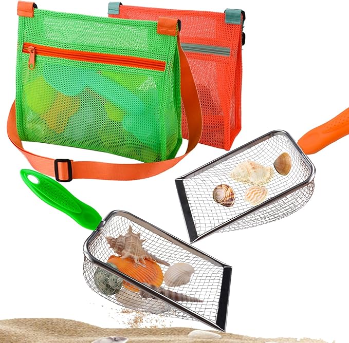 MUYIZI Beach Mesh Shovel with Mesh Beach Bag by MUYIZI