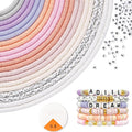 ADIIL 7200pcs Clay Beads Bracelet Making Kit, 6mm Polymer Heishi Beads by ADIIL