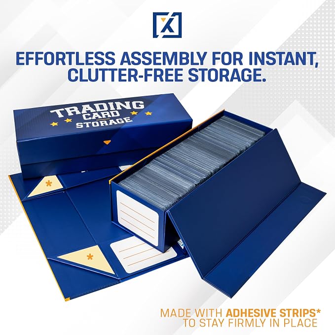 HOMEXPRO Easy Fold Trading Card Storage Box Magnetic Lid | Toploader Storage - Image 2