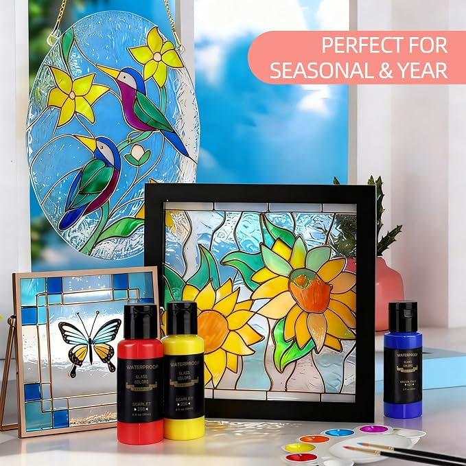 Colorful Stain Glass Paint Set - Image 5