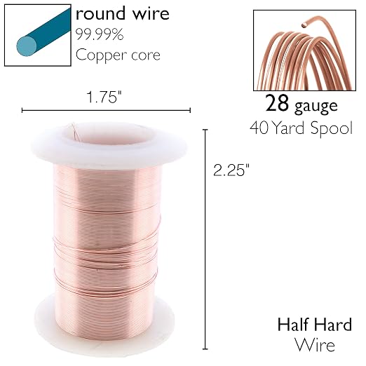 The Beadsmith Wire Elements 28-Gauge Lacquered Tarnish-Resistant Copper Wire - Image 4