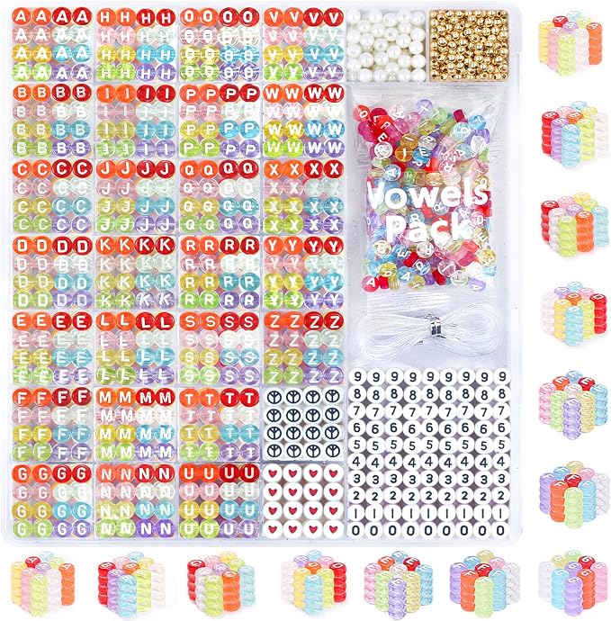 DoDoBeads Alphabet Beads for Bracelets by DoDoBeads