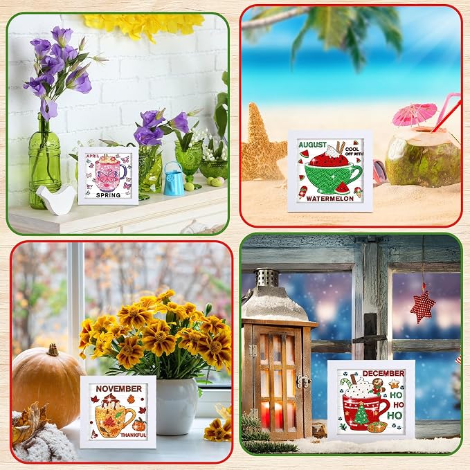 Trandraft 13 Pcs Coffee Month Diamond Art Kits - Image 6