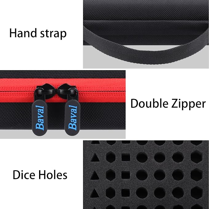 DND Dice Case with Detachable dice sponge and tray, D6 D20 Dice Set Case - Image 5