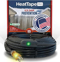 RADIANT SOLUTIONS HeatTapePro - Intelligent Commercial Grade Self-Regulating Heat Cable with GlowCap™ - 10 YR warranty - Ice Dam & Pipe Freeze Protection - 87 ft cable + 10 Ft Cord, 120V, 6 watts/Ft