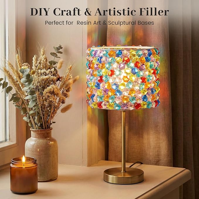 DomeStar 150PCS Multicolored Acrylic Fake Gems, Crushed Ice Rocks Pirate - Image 7