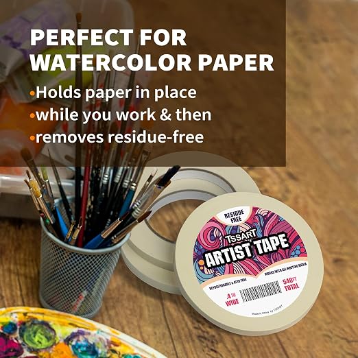 3 Pack White Artist Tape - Image 5