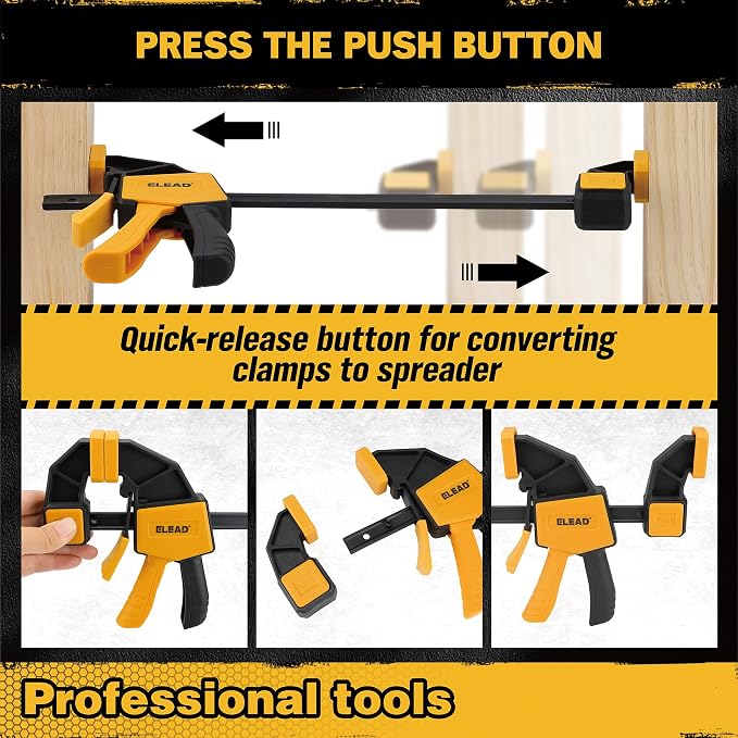 8-Piece Bar Clamps for Woodworking - Image 4