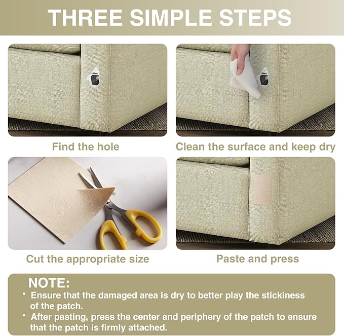 Canvas Repair Tape 4×70 Inch Waterproof Self-Adhesive Fabric Repair Patch for Repairing Boat Covers,Tents,Patio Umbrellas,Car Seats,Luggage,Sofas.(Khaki)