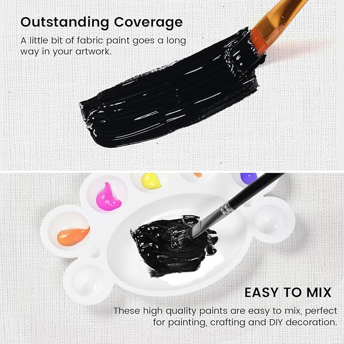 ARTME Black Fabric Paint, 8.45 oz Fabric Paint - Image 3