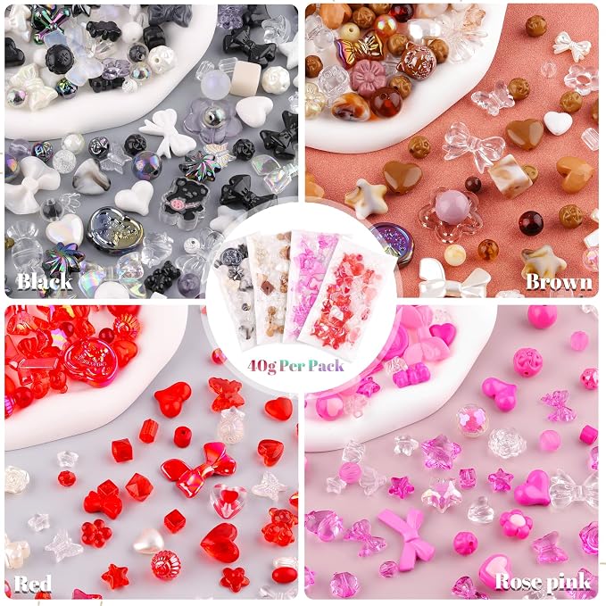 210-270PCS TINKRSTUFF Assorted Acrylic Beads - Image 4