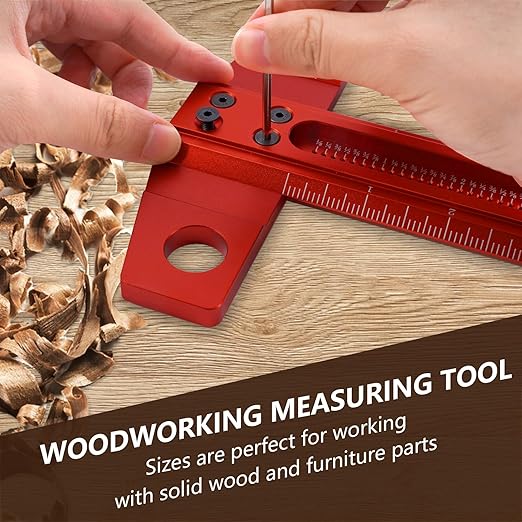 Vicrays T Square Woodworking Ruler - 24 Inch Precision Wood Working Tsquare Rule - Aluminum Alloy Carpenter Work Tool for Crafting, Marking, Layout, Scriber and Measuring
