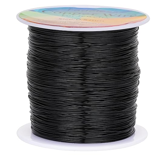 203 Feet Tarnish Resistant Copper Wires 24 Gauge/0.5mm Jewelry Craft Wires by CREATZONE