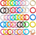 Round Carabiner Clip Bulk 48pcs 1 Inch Colorful Circle Carabiner Key Ring Clips by Cmidy