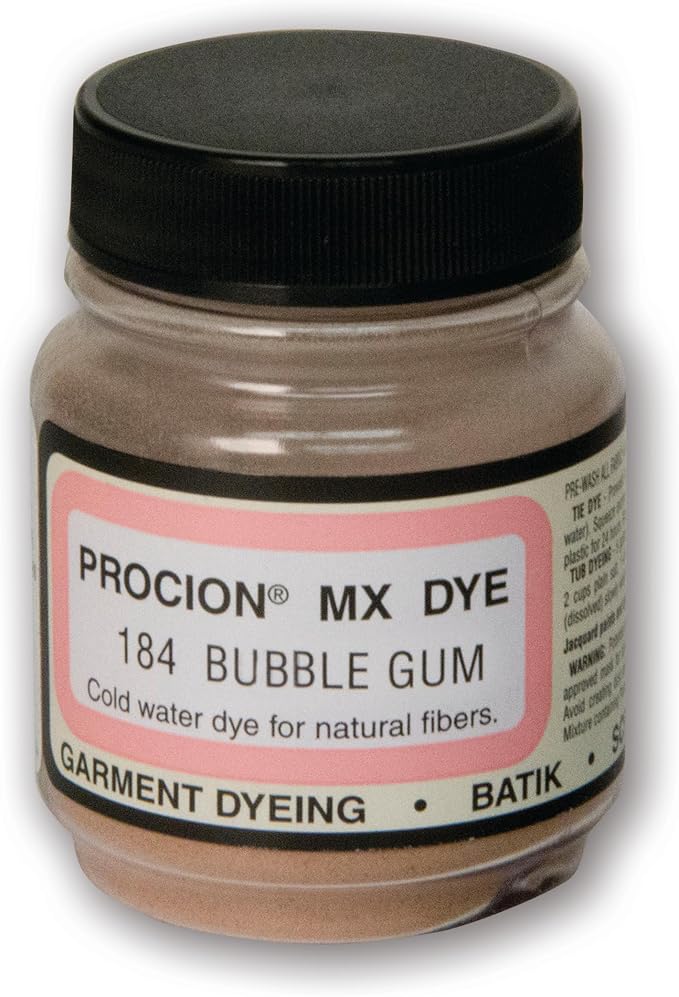 Jacquard Procion MX Tie Dye Powder Bubble Gum, 2/3 Ounce Jar by Jacquard