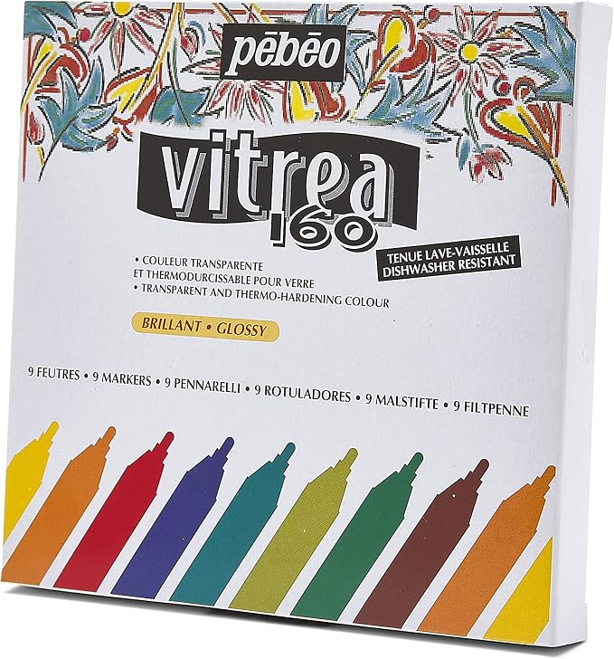 Pebeo Vitrea 160 Assorted Glossy Glass Paint Markers - Image 11