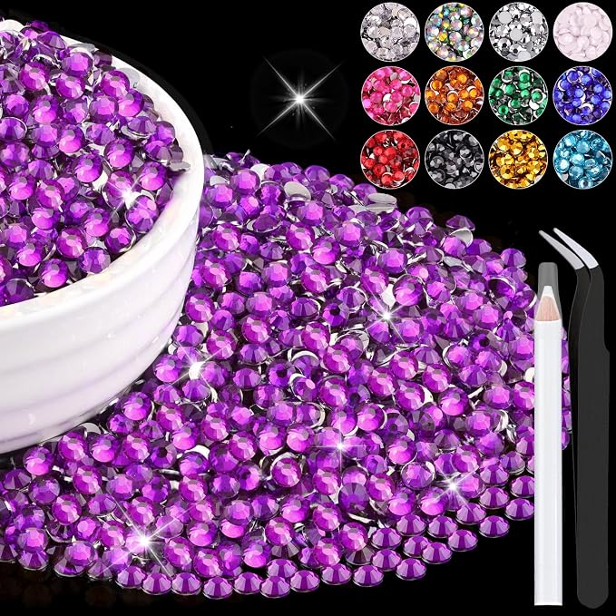 6000PCS 4mm Resin Rhinestones Bulk by BELLEBOOST