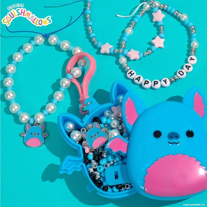 Original Squishmallows Boyle The Bat Bracelet Kit, Makes 3 Accessories - Image 4