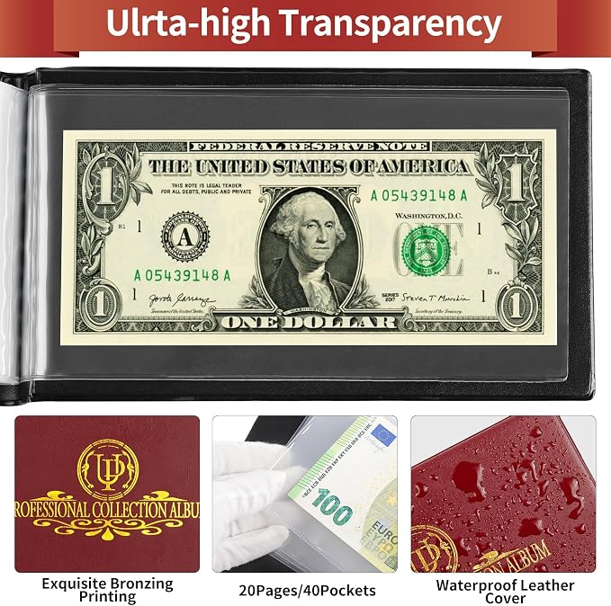 40 Pockets Banknote Collecting Album - Image 3