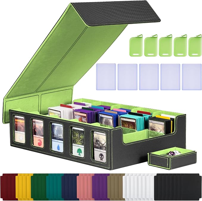Kabinka Card Storage Box with Commander Display, 5-Row Deck Case with Removable by Kabinka