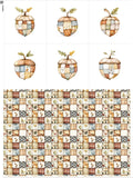Patchwork Acorn Autumn Cotton Fabric Panel – 6 Designs + Bonus Sheet 29.5×19.6 by FabricsTown
