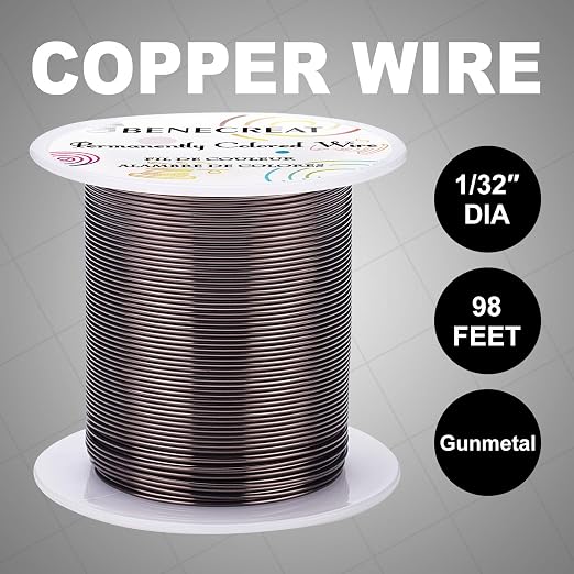 BENECREAT 20 Gauge 32 Yards Jewelry Beading Wire Tarnish Resistant Copper Wire - Image 5