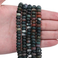 Songxi 5x8mm Natural Indian Agate Stone Rondelle Beads, Gemstone by SongXi