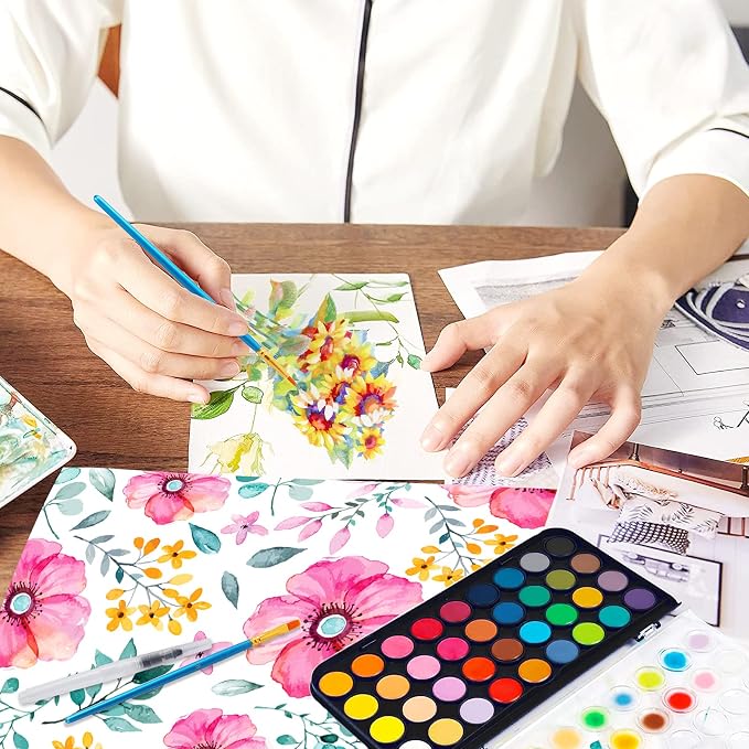 48 Colors Washable Watercolor Paint Set, - Image 4