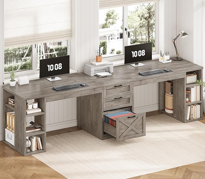 SEDETA Farmhouse 96.5" Computer Desk by SEDETA