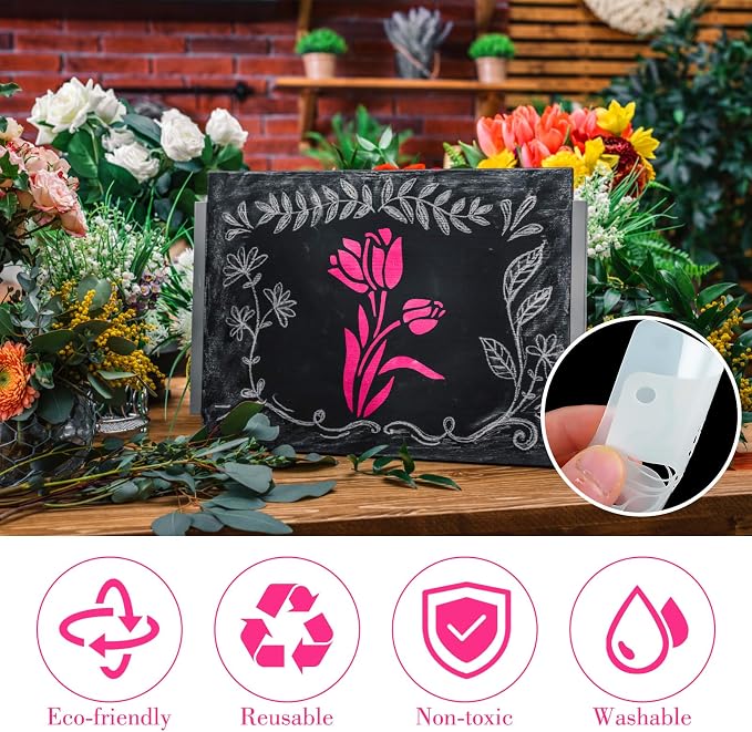 Ymapinc 20 Pcs 2.95 Inch Flower Stencils - Image 4
