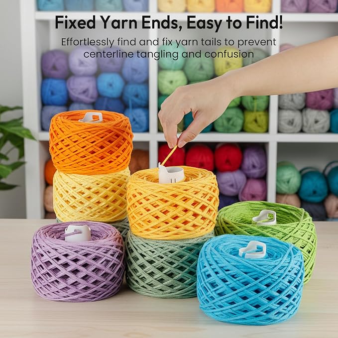Etcokei 18pcs Yarn Ball Tube for Etcokei Electric Yarn Winder M1, Reusable ABS - Image 3