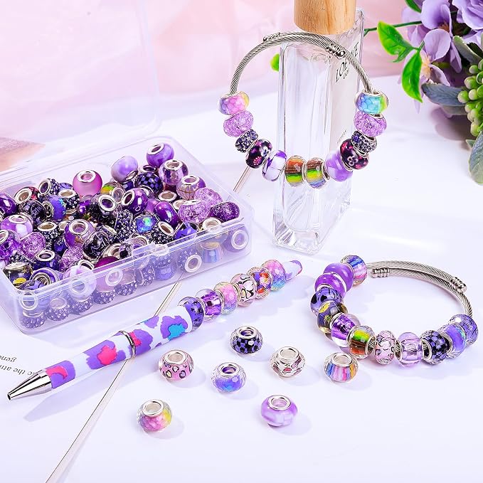 European Large Hole Spacer Charm Beads - Image 2