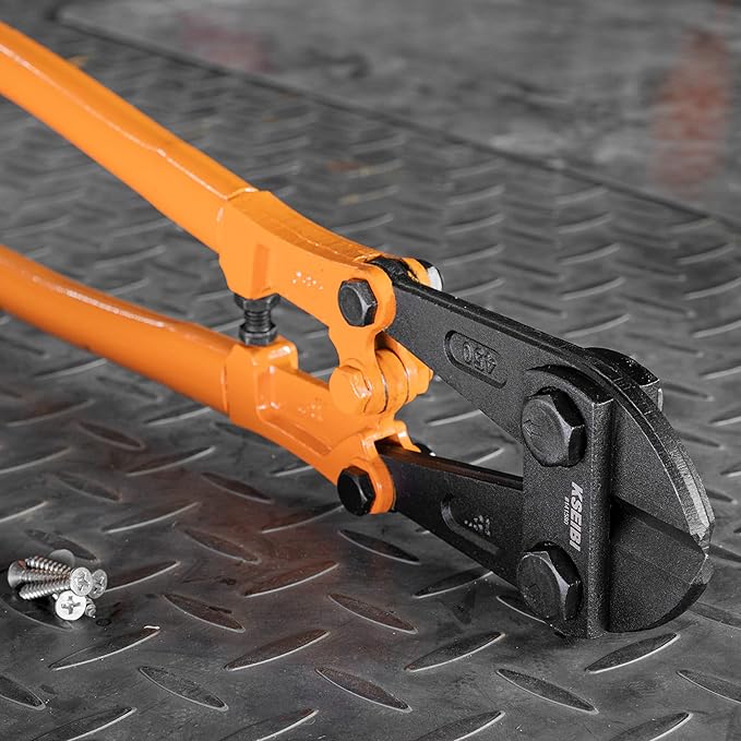 KSEIBI 141570 Heavy-Duty Mini Bolt Cutter 12" for Cutting Fence, Steel Wire, Small Chain, Screws, and Rivet, with Soft Grip Rubber Ergonomic Handle Cutters