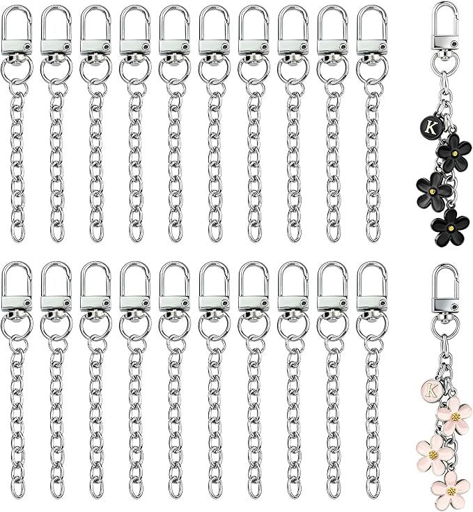 NCIWAN 20 PCS Keychain Making Kit Swivel Snap Hook Lobster Claw Clasps and by Unknown