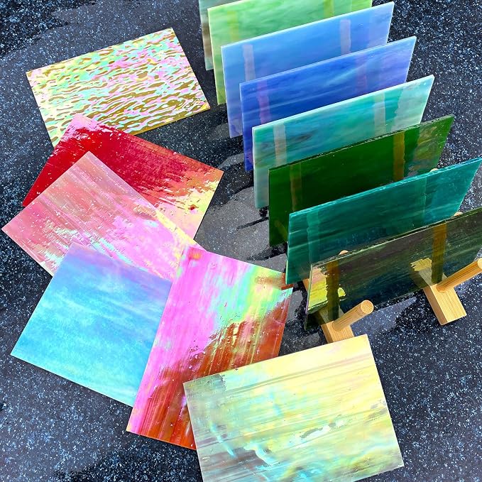 LITMIND 24 Sheets Iridescent Stained Glass Variety Pack - Image 2