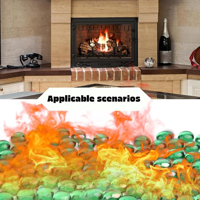 5lb Green Glass Marbles for Vase, Decorative Pebbles for Vase Fillers, Fish Tank - Image 5