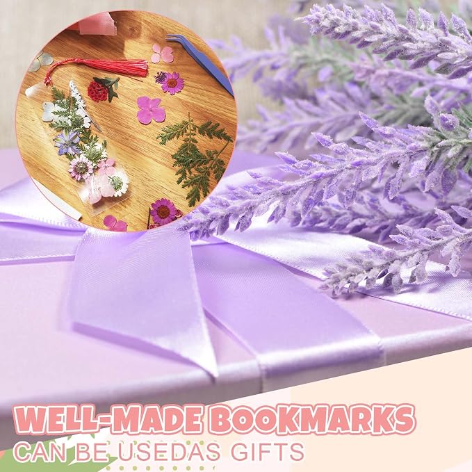 AmazingSpark 222 Pcs Dried Flower Bookmark Making Kit Include DIY Pressed - Image 7