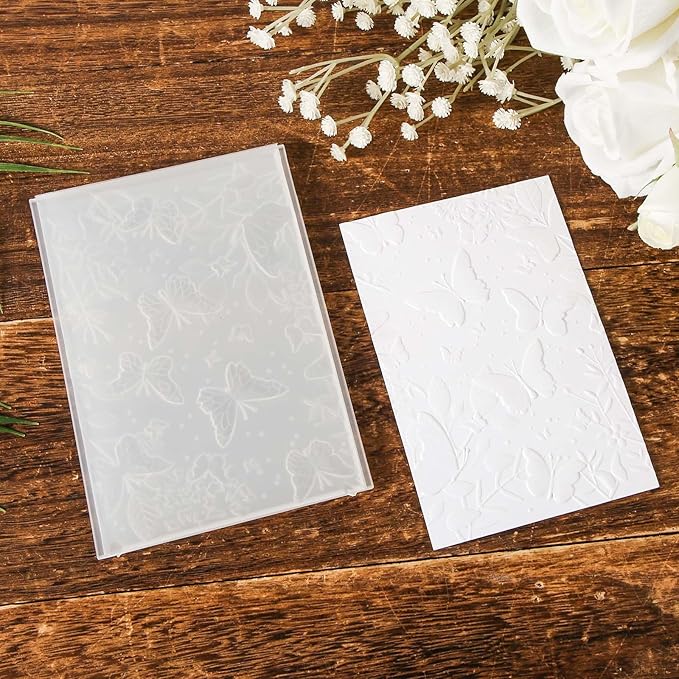 3D Embossing Folders, Textured Flowers Leaves Embossed Template 5x7 Inch - Image 4