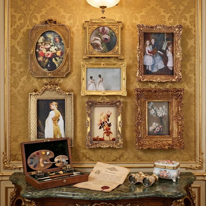 Wonderjune 7 Pcs Vintage Picture Frames Set - Image 2