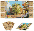 1500-Piece 34"x25.5" Wooden Rotating Puzzle Board by Unknown