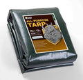 GUARD SHIELD Super Heavy Duty Green/Silver Poly Tarp Cover 10x12 Feet Waterproof 16mil Thick UV and Tear Resistant Tarpaulin with Grommets and Reinforced Edges