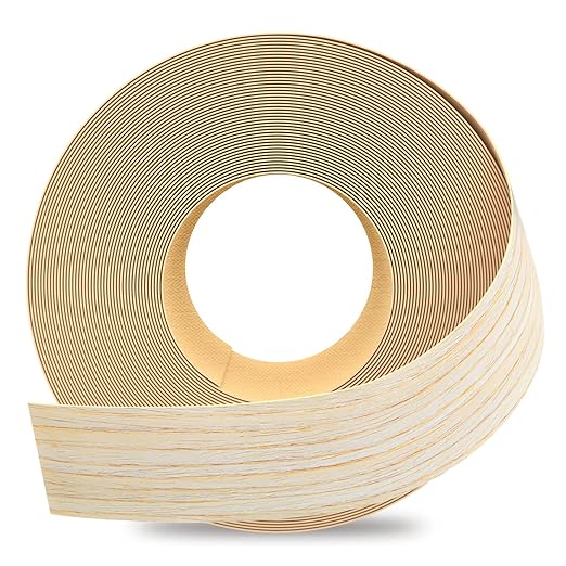 GSCIT Club Oak Edge Banding, 3 inch x 50ft roll of Veneer Edge Banding - Pre-glued Flexible, Real Wood Tape for Cabinet Repair & Furniture Restoration