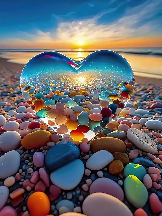 Jigsaw Puzzles for Adults 1000 Pieces, Love Pebbles Beach Puzzle, Impossible by Unknown