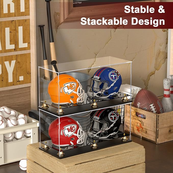 Double Mini Helmet Display Case - Image 3