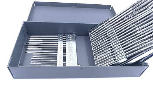 Accusize Industrial Tools 60 Pcs No.1 to No.60 Hss Ansi Chucking Reamer Set in Huot USA Index Metal Box, 5500-Sk00