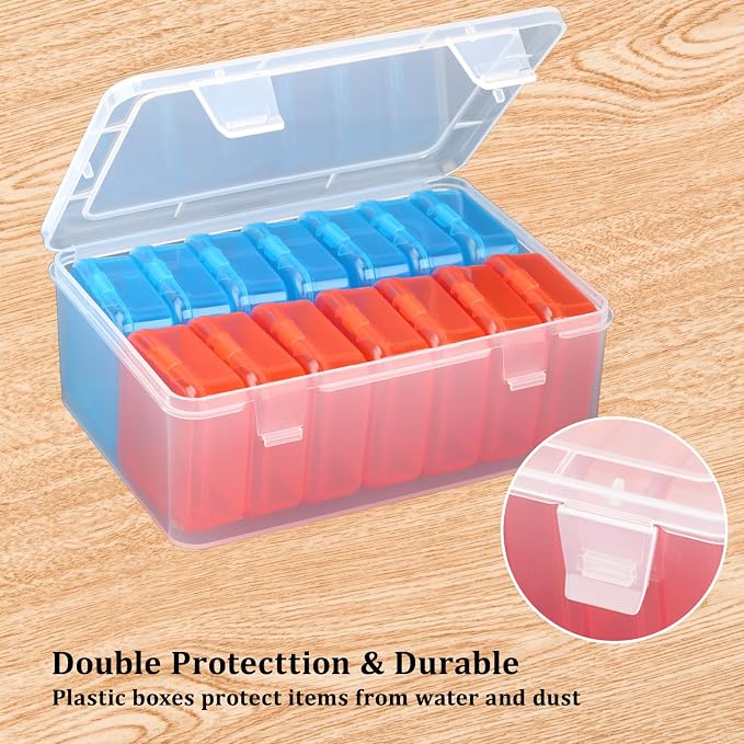 Mathtoxyz Small Bead Organizers, 30 Pieces Plastic Storage Cases Mini Clear - Image 3