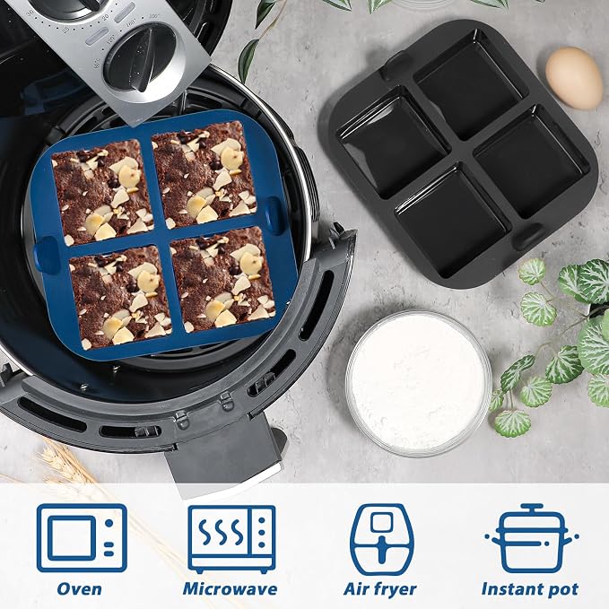 Webake Silicone Air Fryer Brownie Pan - Image 6