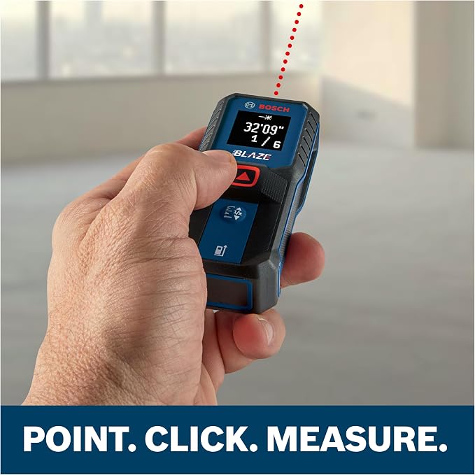BOSCH GLM100-23 100 Ft Blaze Laser Distance Measure, Includes 2 AA Batteries - Image 4