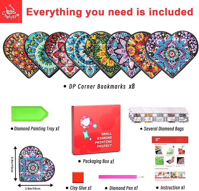 8 PC Diamond Art Painting Bookmark - Image 7